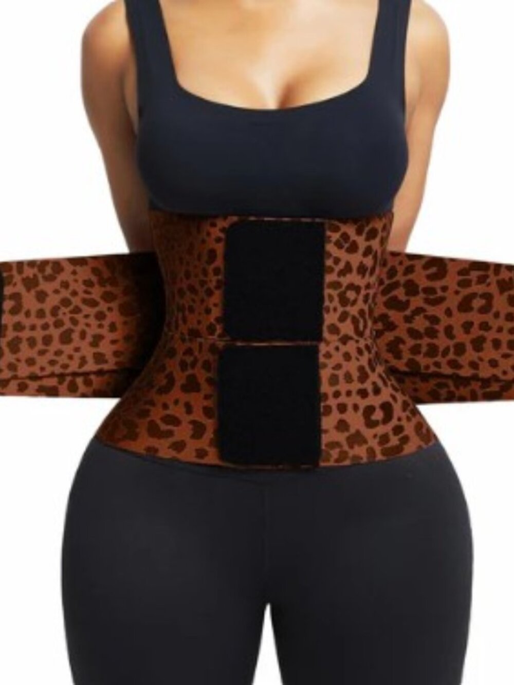 Feelingirl  Leopard Animal Print Waist Trainer Belt Tummy Control Cincher NEW